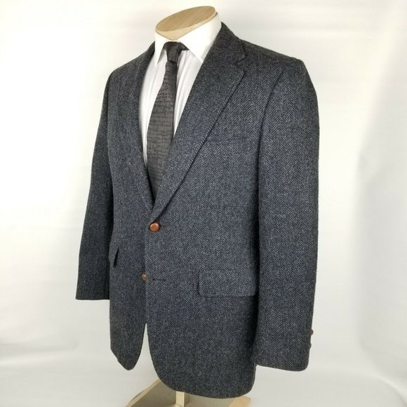 Vintage Brooks Brothers Mens Tweed Blazer 40S Gray - Picture 3 of 11